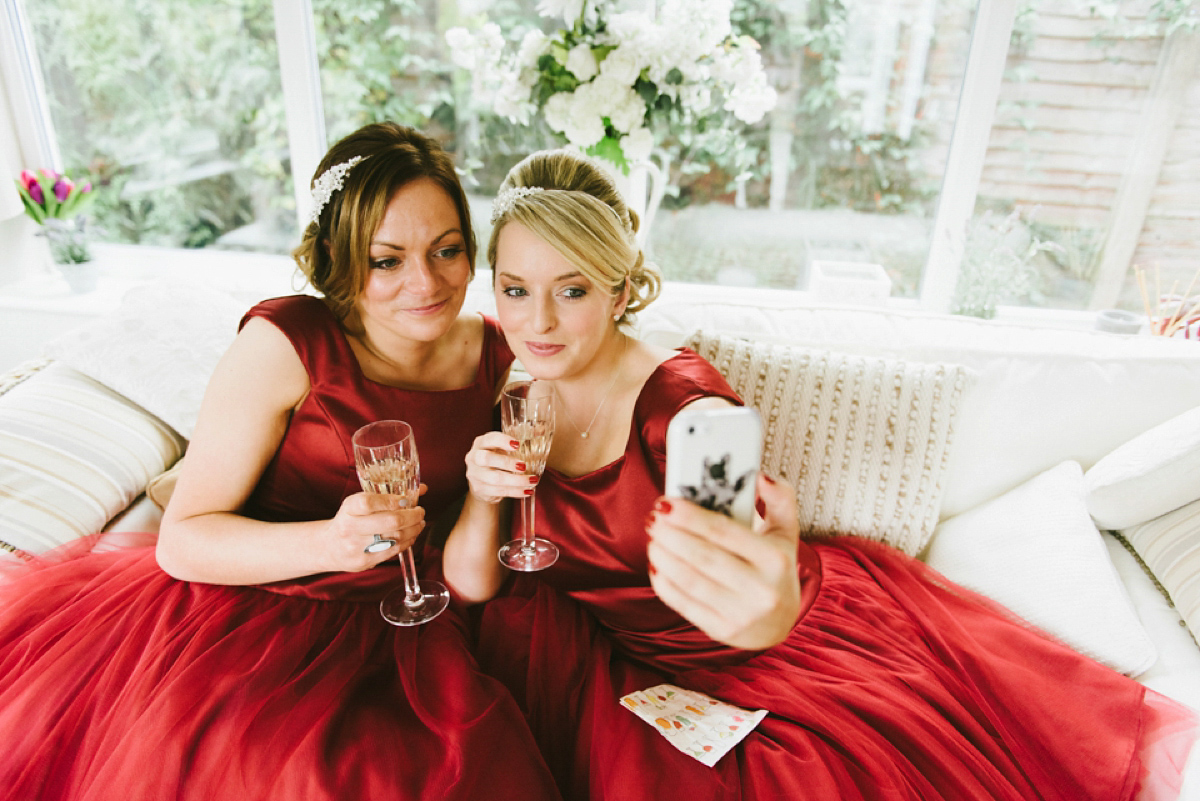 A quirky and colourful Autumn wedding - bride Anna wears Ronald Joyce. Photography by Ed Godden.