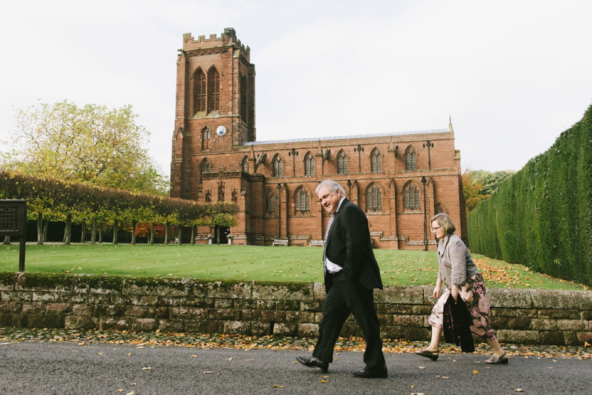 A quirky and colourful Autumn wedding - bride Anna wears Ronald Joyce. Photography by Ed Godden.