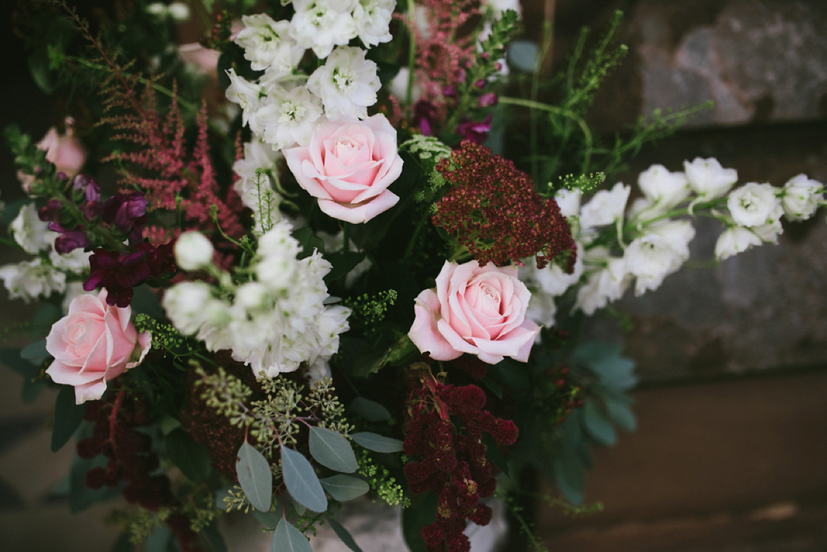 A quirky and colourful Autumn wedding - bride Anna wears Ronald Joyce. Photography by Ed Godden.