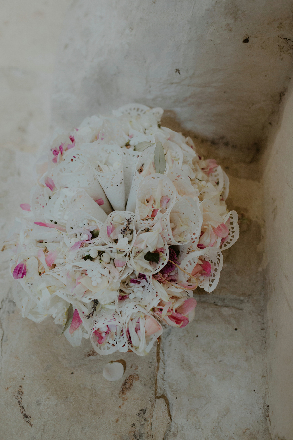 Erica wears a Grace Loves Lace gown for her elegant and bohemian inspired wedding in the south of Italy. Photography by Cinzia Bruschini.