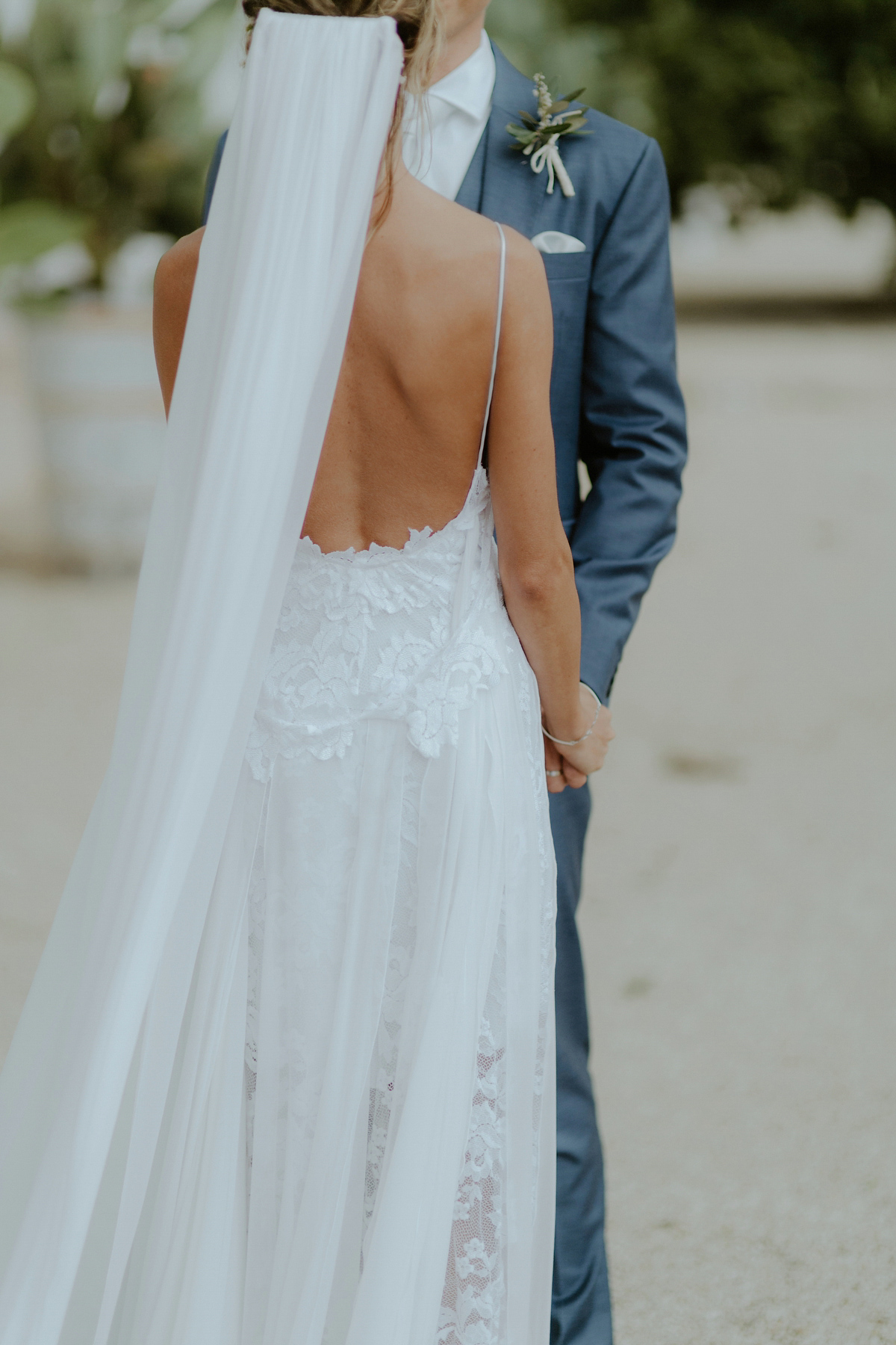 Erica wears a Grace Loves Lace gown for her elegant and bohemian inspired wedding in the south of Italy. Photography by Cinzia Bruschini.