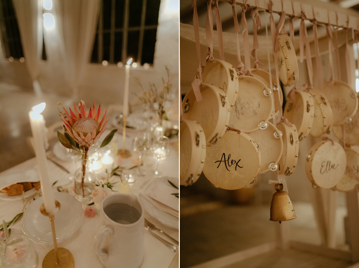 Erica wears a Grace Loves Lace gown for her elegant and bohemian inspired wedding in the south of Italy. Photography by Cinzia Bruschini.