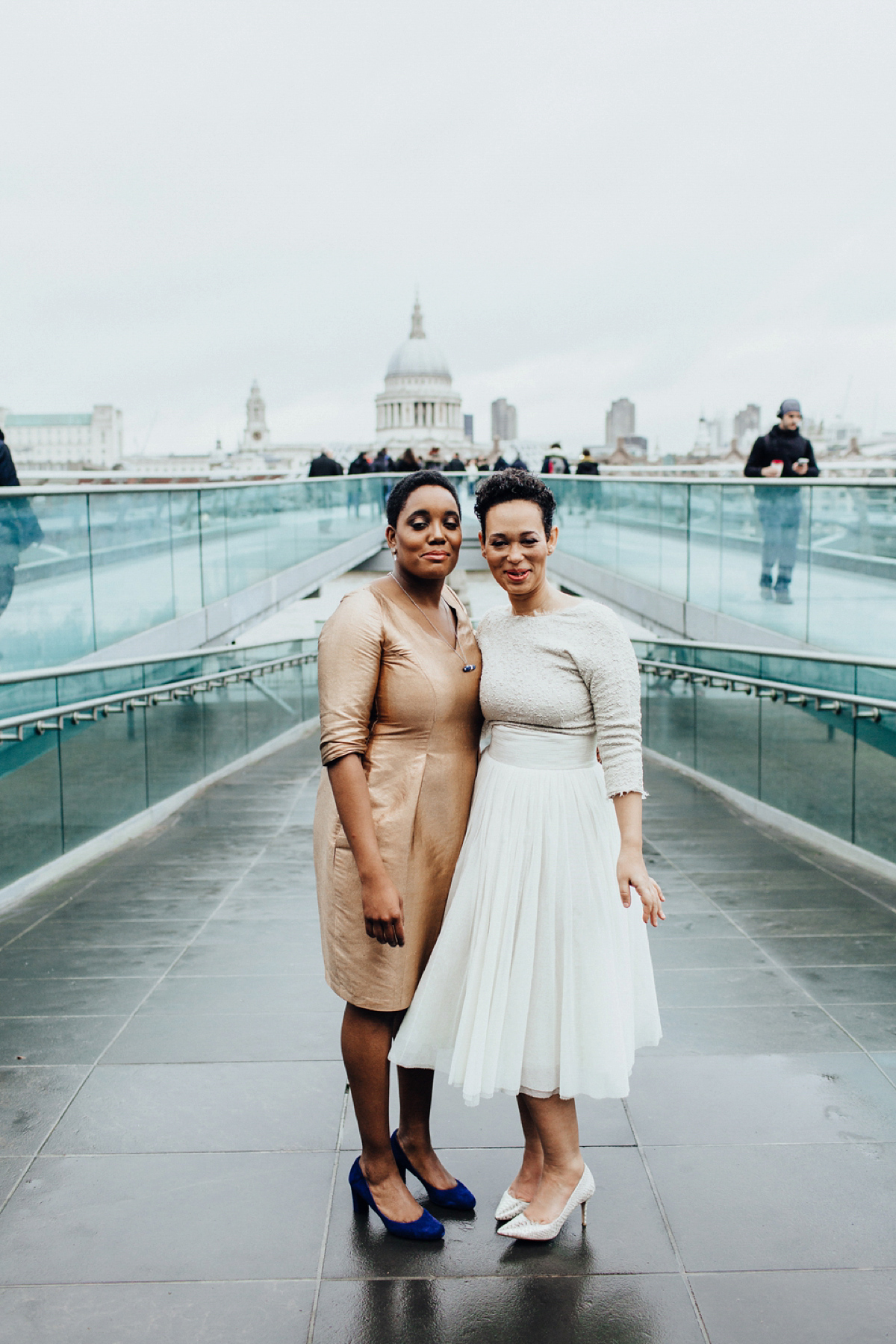 A music and food inspired West Indian inspired same sex wedding in Borough Market, London. Photography by Francesca Secolanova.