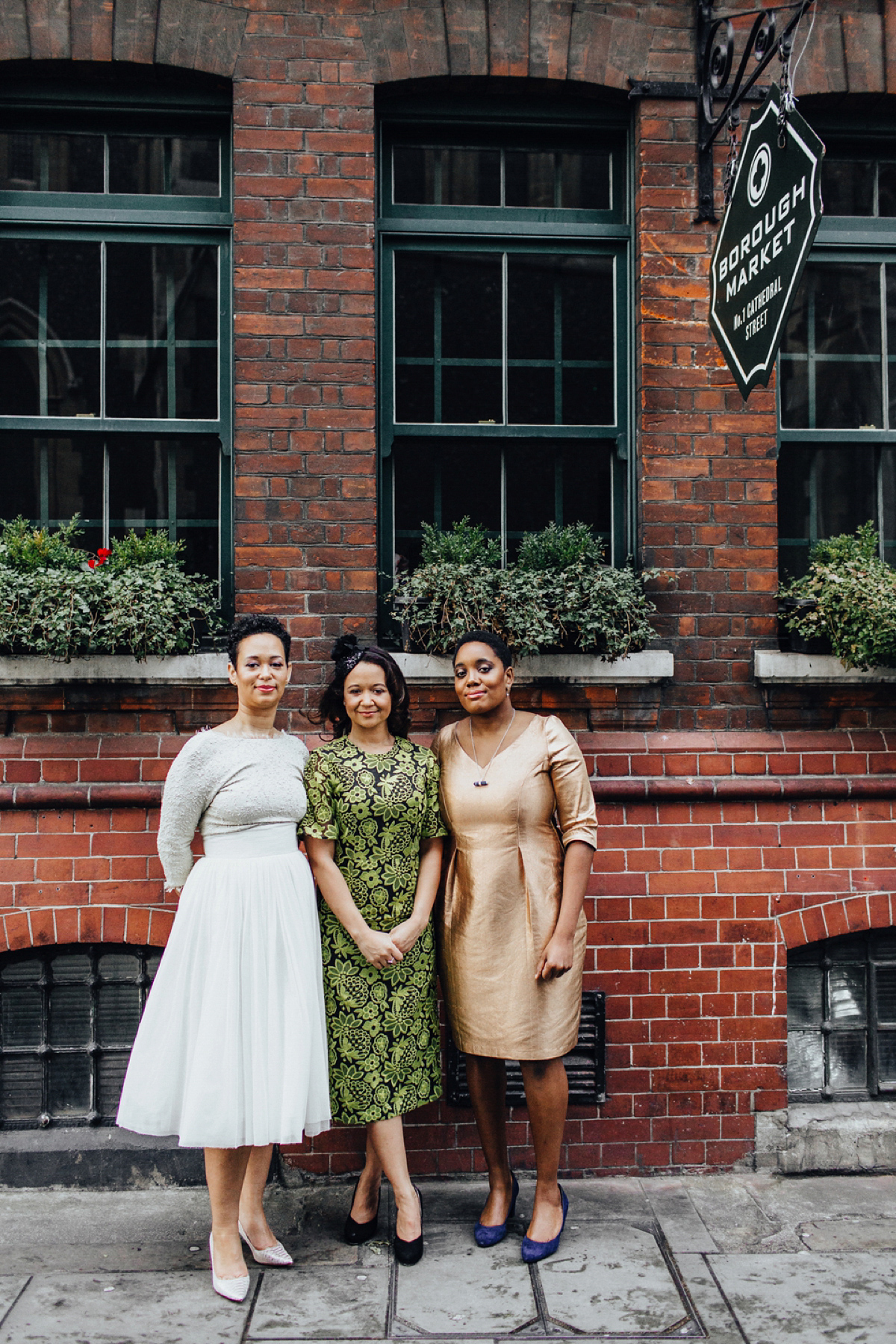 A music and food inspired West Indian inspired same sex wedding in Borough Market, London. Photography by Francesca Secolanova.