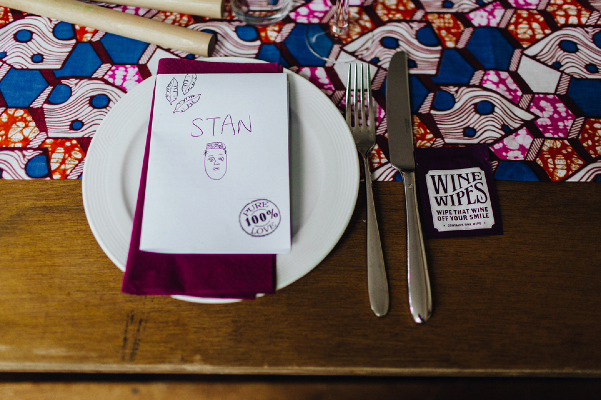 A music and food inspired West Indian inspired same sex wedding in Borough Market, London. Photography by Francesca Secolanova.