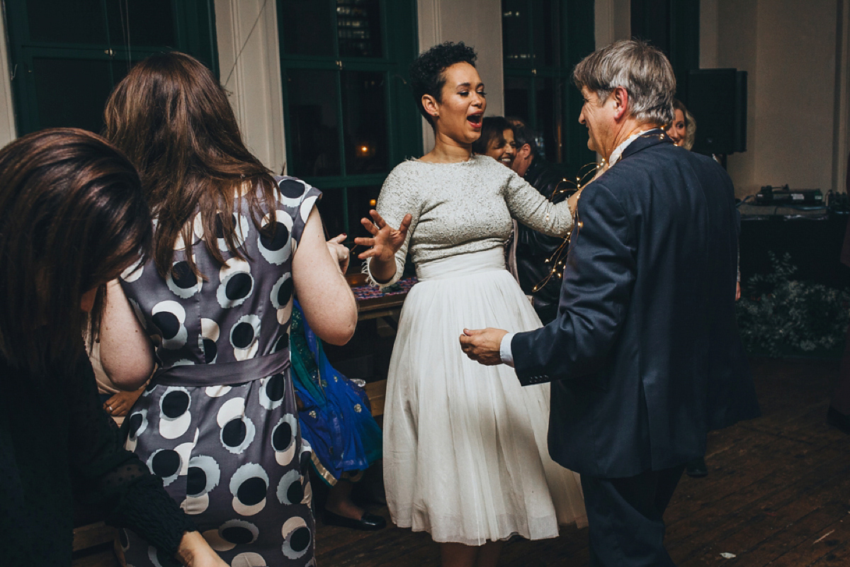 A music and food inspired West Indian inspired same sex wedding in Borough Market, London. Photography by Francesca Secolanova.