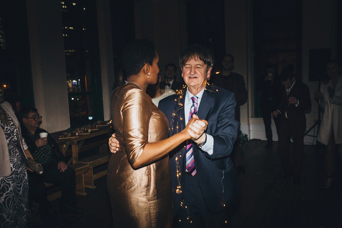 A music and food inspired West Indian inspired same sex wedding in Borough Market, London. Photography by Francesca Secolanova.