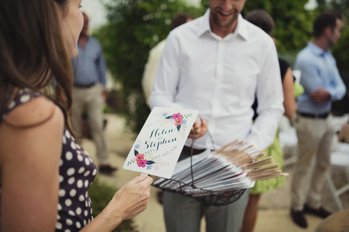 The bride wore Nicole by Jenny Packham for her intimate and relaxed wedding in Spain. Photography by Lisa Jane.