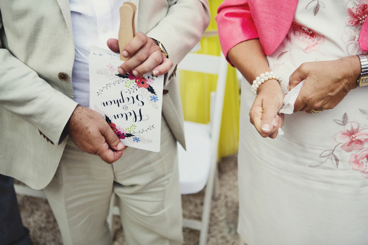 The bride wore Nicole by Jenny Packham for her intimate and relaxed wedding in Spain. Photography by Lisa Jane.