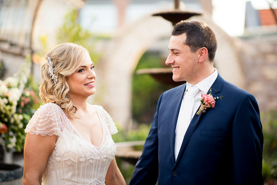 Ettia by Maggie Sottero for a rustic glamour inspired wedding. Images by Gold Hat Photography.