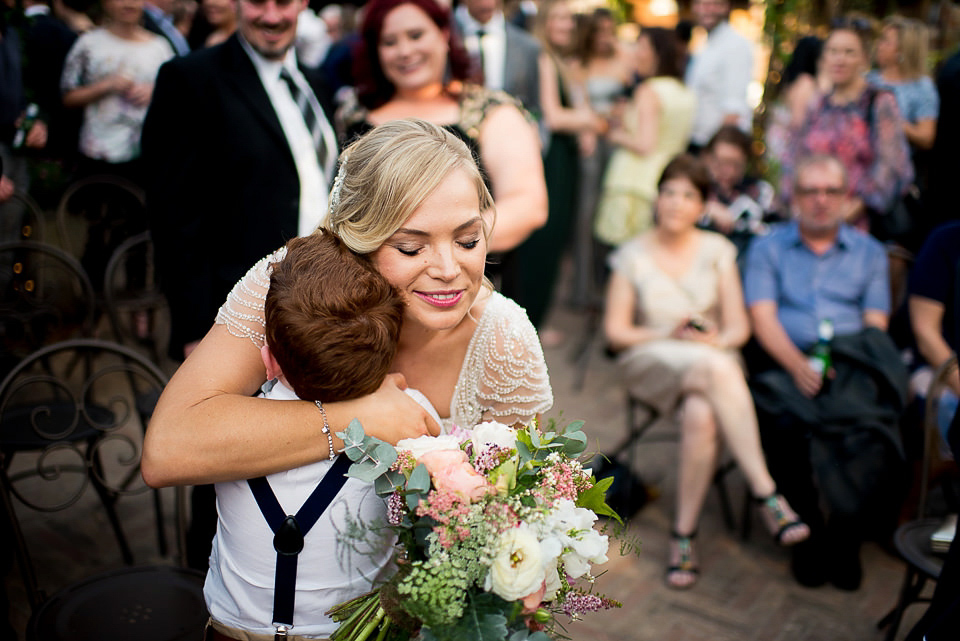 Ettia by Maggie Sottero for a rustic glamour inspired wedding. Images by Gold Hat Photography.