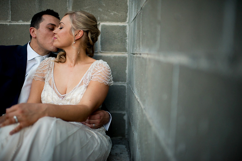 Ettia by Maggie Sottero for a rustic glamour inspired wedding. Images by Gold Hat Photography.