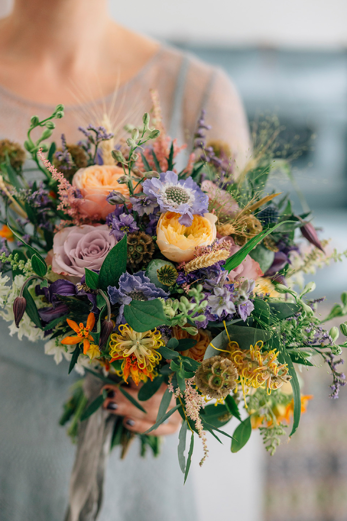 A pale green dress and first look for a feminist wedding in Yorkshire. Dress by Kate Beaumont, images by Kindred Photography.