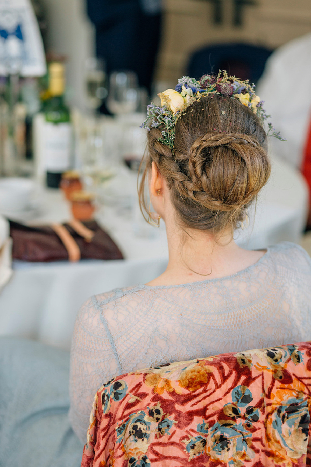 A pale green dress and first look for a feminist wedding in Yorkshire. Dress by Kate Beaumont, images by Kindred Photography.