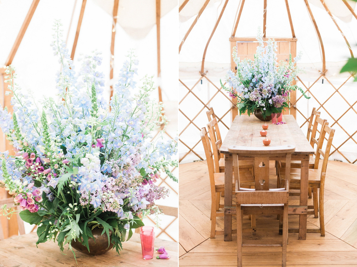 Natural Beauty - a free spirited styled shoot by Wedding Yurts, available for hire throughout the UK.