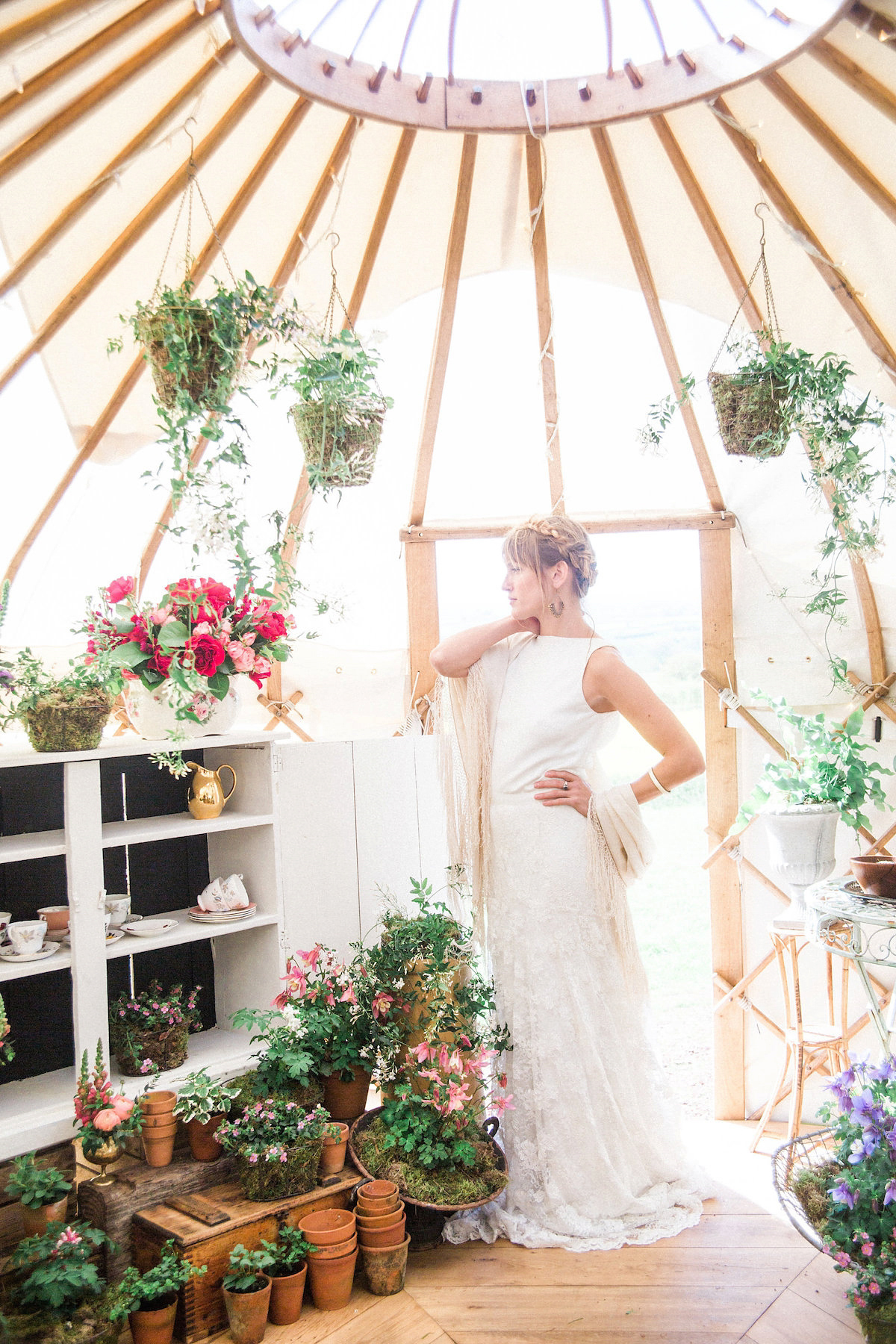 Natural Beauty - a free spirited styled shoot by Wedding Yurts, available for hire throughout the UK.