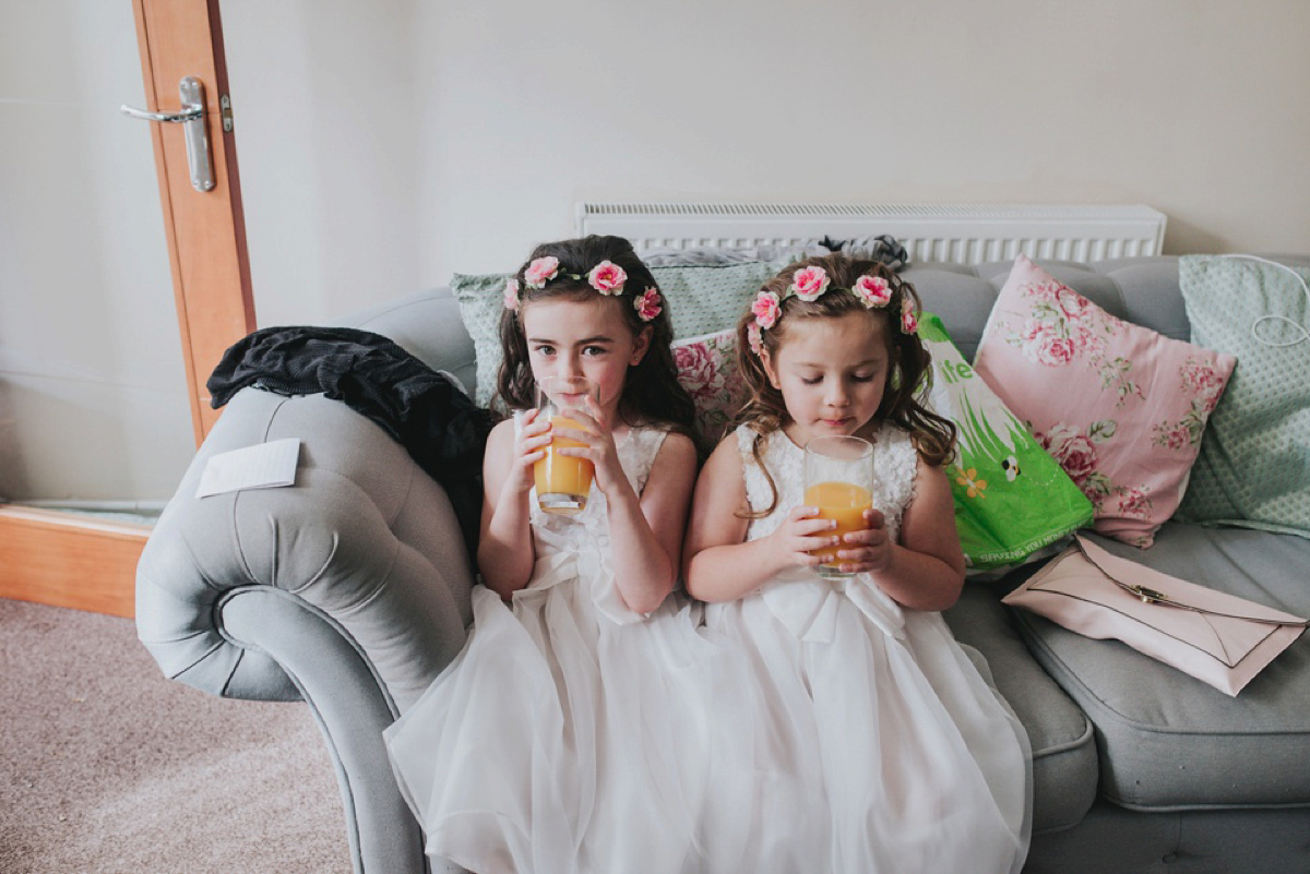 A Juliet cap veil and red lipstick for a quirky vintage wedding in Liverpool. Photography by Becky Ryan.