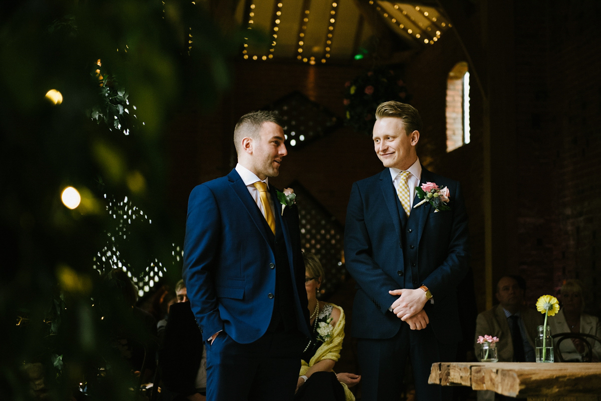 Jade wore a leather jacket with her Allure Bridals gown. Photography by Ed Godden.