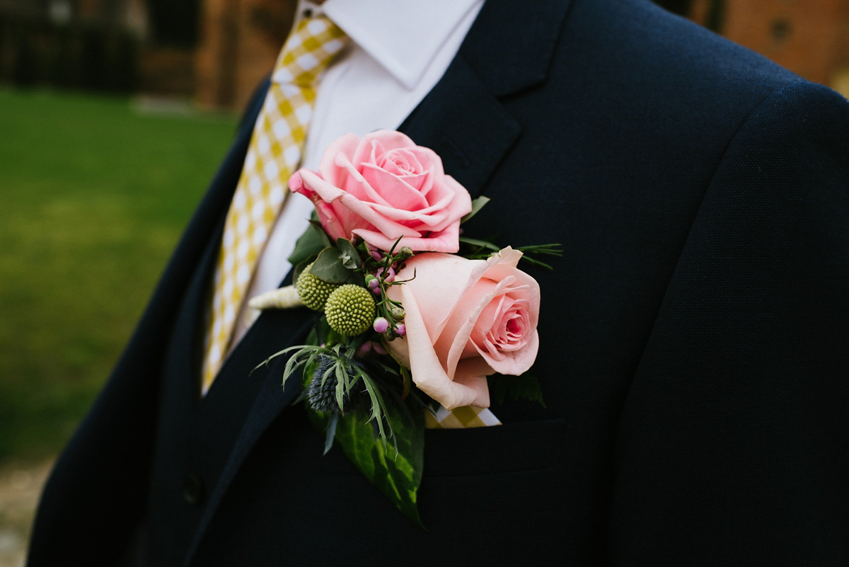 Jade wore a leather jacket with her Allure Bridals gown. Photography by Ed Godden.