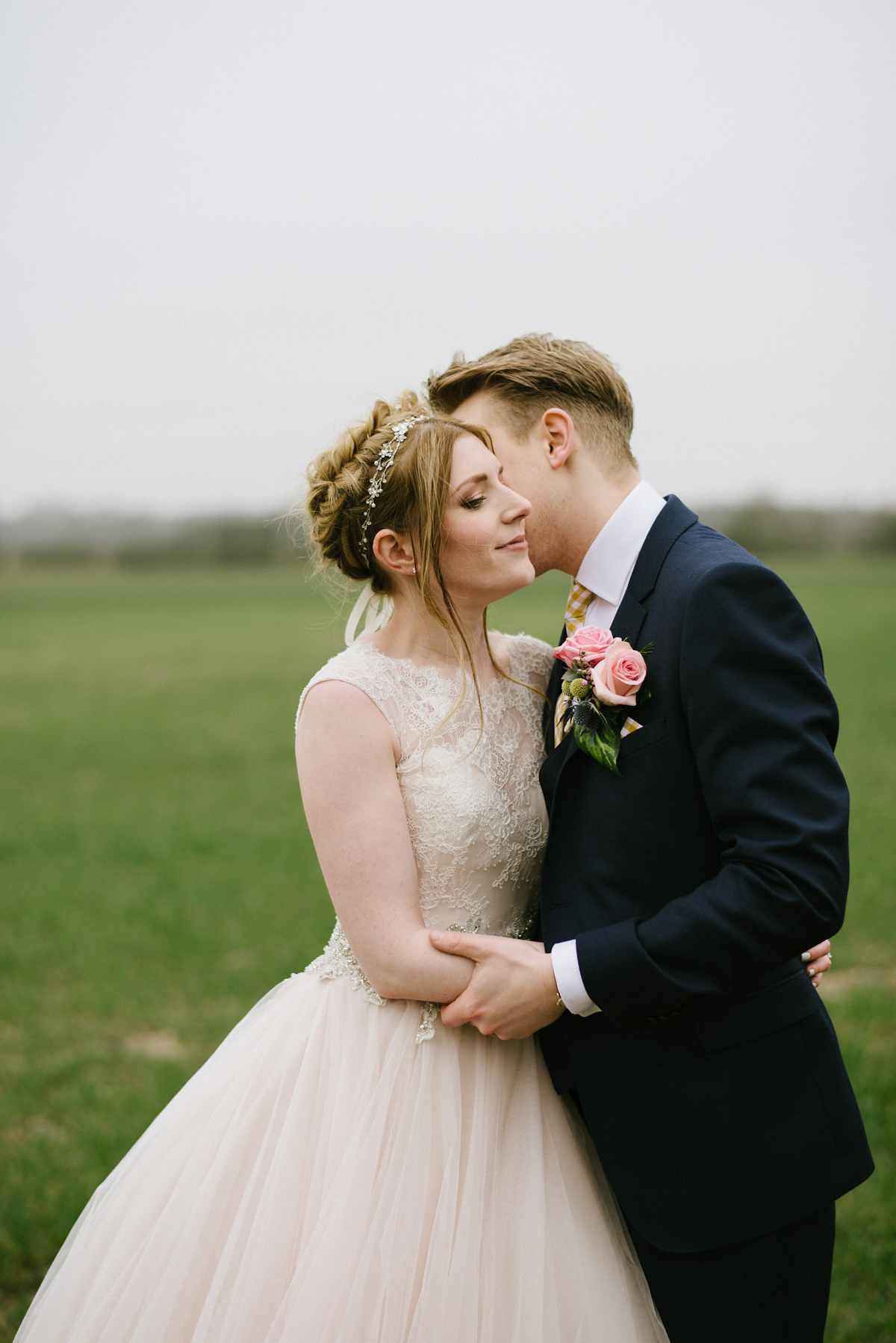 Jade wore a leather jacket with her Allure Bridals gown. Photography by Ed Godden.