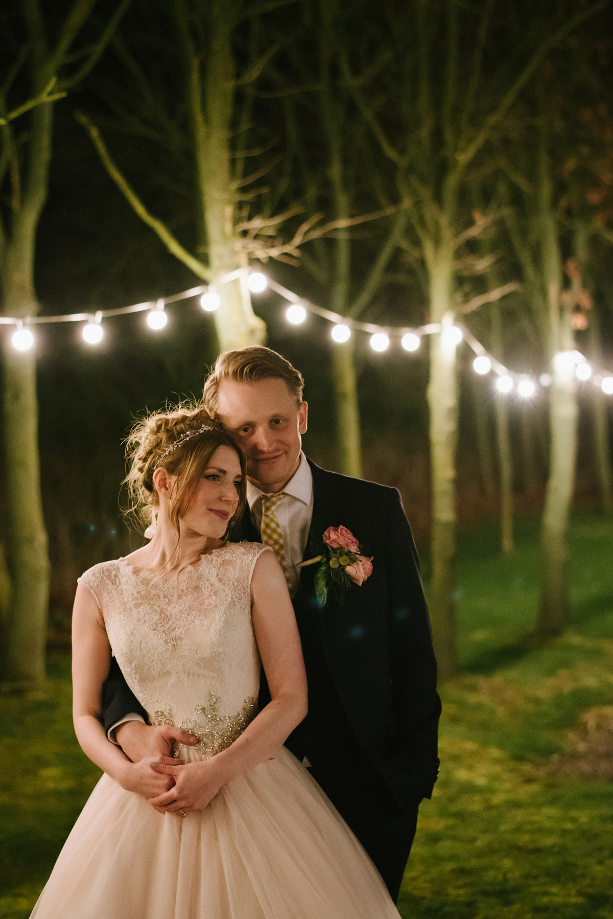 Jade wore a leather jacket with her Allure Bridals gown. Photography by Ed Godden.