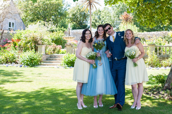 A Pretty Pale Blue Wedding Dress for a Nautical Inspired Summer Wedding by the Sea
