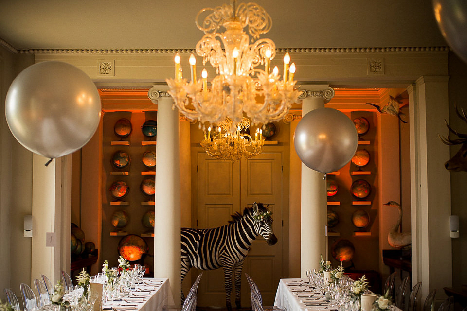 A Jenny Packham dress for an elegant black tie wedding at Aynhoe Park. Photography by Matt Parry.