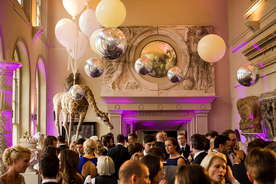 A Jenny Packham dress for an elegant black tie wedding at Aynhoe Park. Photography by Matt Parry.