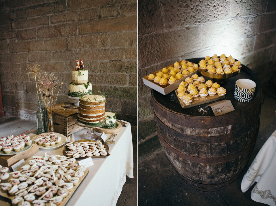 A tweed jacket and feathers in her hair for a boho bride and her eclectic woodland wedding. Images by Mirrorbox Photography.