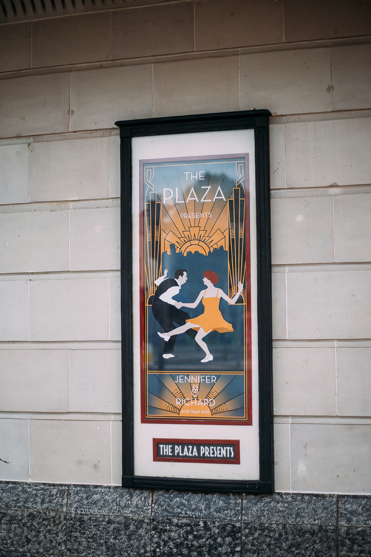 A Black tie cinema wedding. Photography by Emilie May.