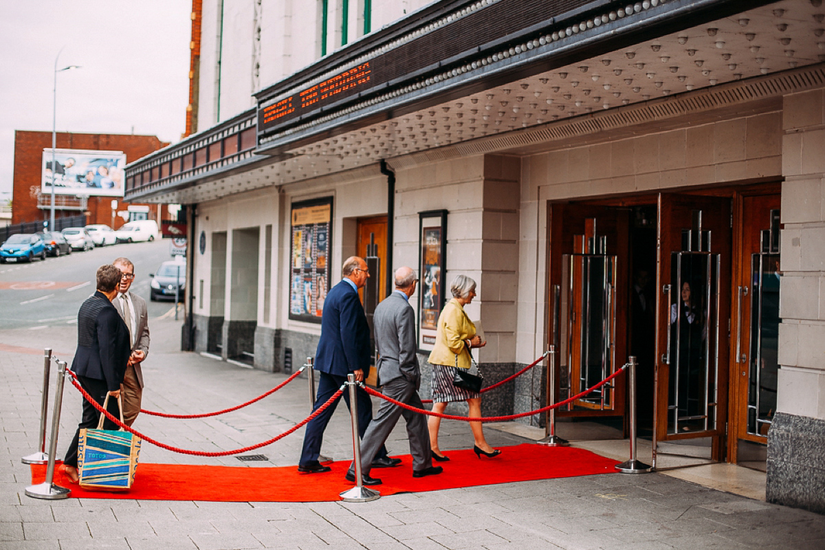 A Black tie cinema wedding. Photography by Emilie May.