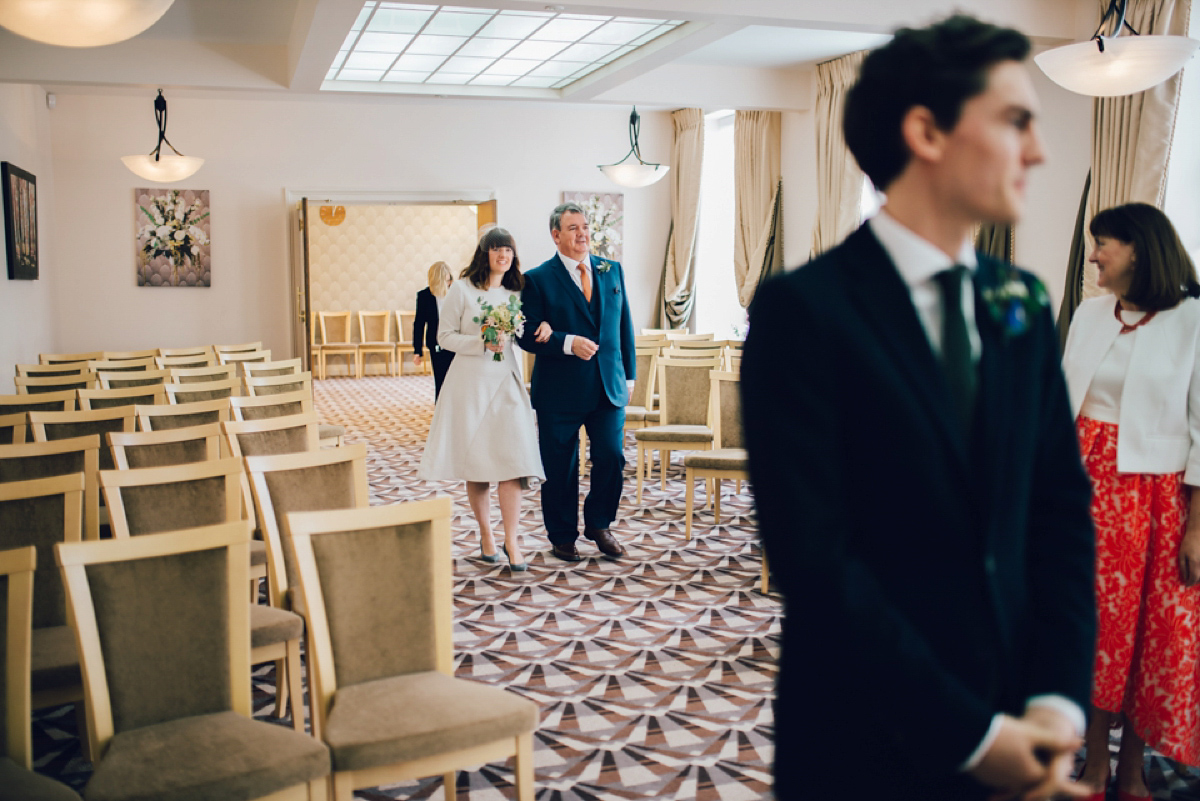 Two ceremonies and a second hand dress for a relaxed and informal family garden wedding. Photography by Dan Walker.