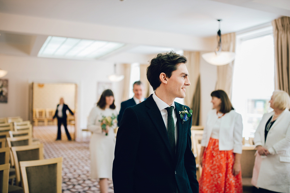 Two ceremonies and a second hand dress for a relaxed and informal family garden wedding. Photography by Dan Walker.