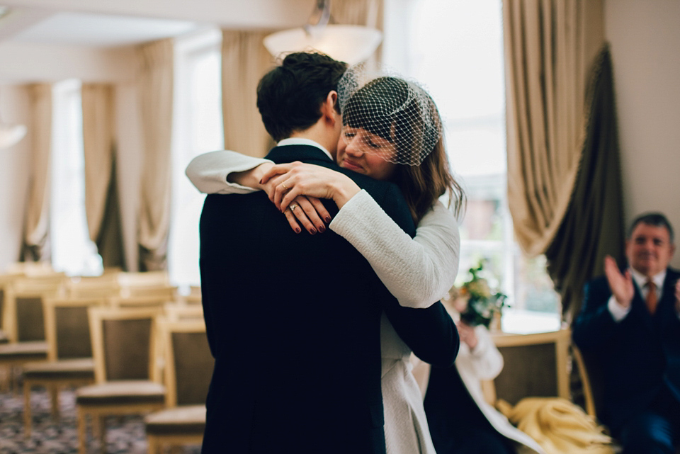 Two ceremonies and a second hand dress for a relaxed and informal family garden wedding. Photography by Dan Walker. Two ceremonies and a second hand dress for a relaxed and informal family garden wedding. Photography by Dan Walker.