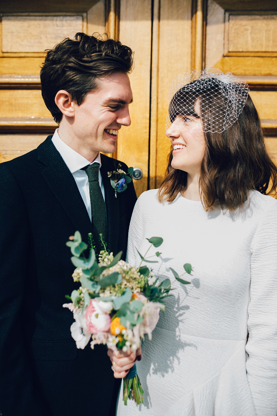 A Second Hand Dress and Lace Cape for A Relaxed and Informal Family