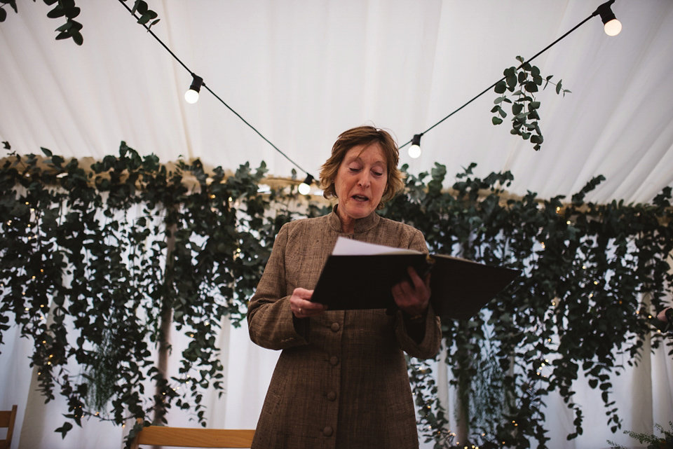 Two ceremonies and a second hand dress for a relaxed and informal family garden wedding. Photography by Dan Walker. Two ceremonies and a second hand dress for a relaxed and informal family garden wedding. Photography by Dan Walker.