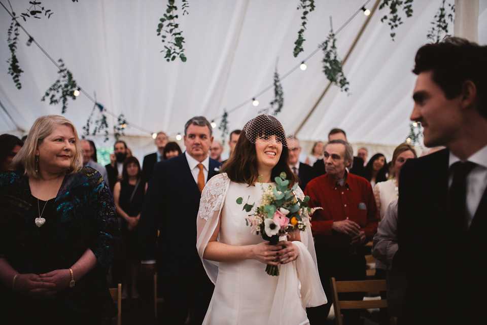 Two ceremonies and a second hand dress for a relaxed and informal family garden wedding. Photography by Dan Walker.