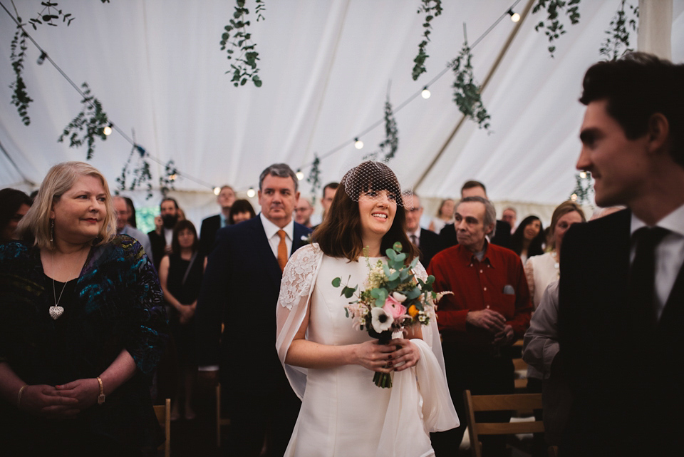 Two ceremonies and a second hand dress for a relaxed and informal family garden wedding. Photography by Dan Walker. Two ceremonies and a second hand dress for a relaxed and informal family garden wedding. Photography by Dan Walker.