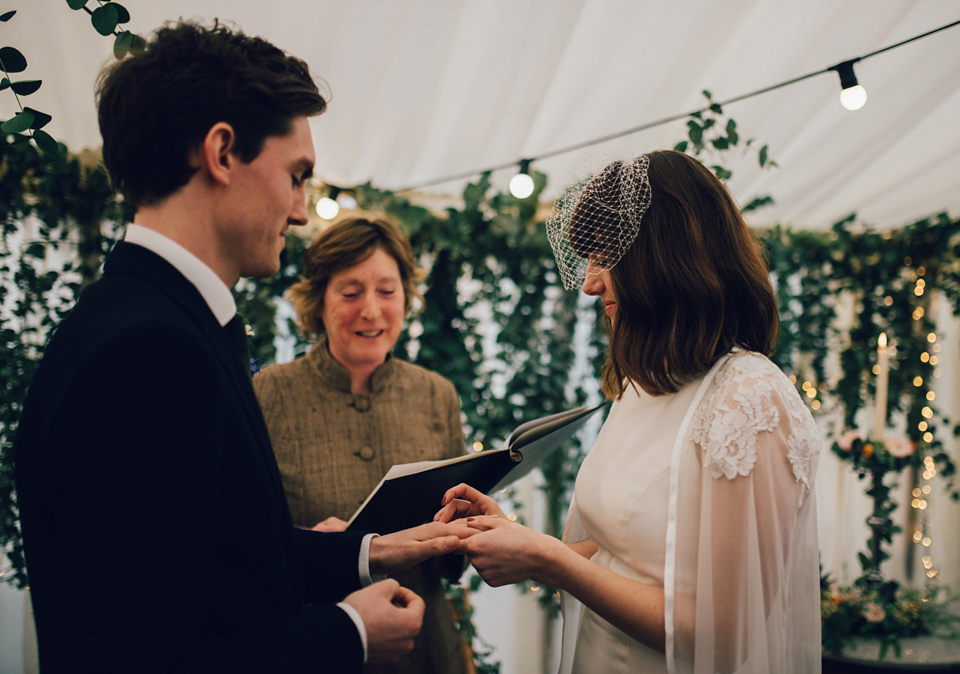 Two ceremonies and a second hand dress for a relaxed and informal family garden wedding. Photography by Dan Walker. Two ceremonies and a second hand dress for a relaxed and informal family garden wedding. Photography by Dan Walker.