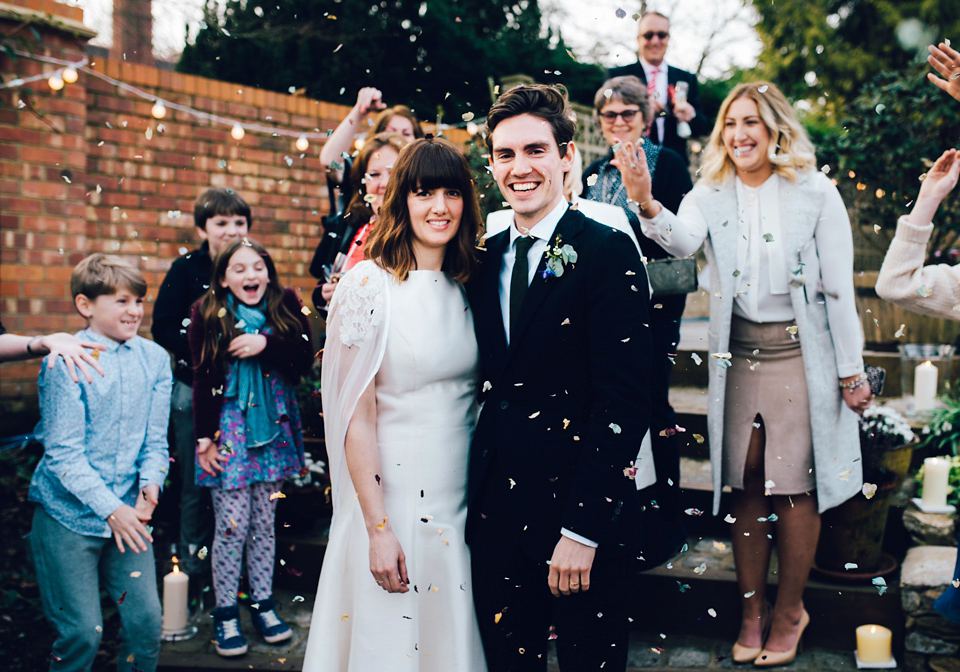 Two ceremonies and a second hand dress for a relaxed and informal family garden wedding. Photography by Dan Walker. Two ceremonies and a second hand dress for a relaxed and informal family garden wedding. Photography by Dan Walker.