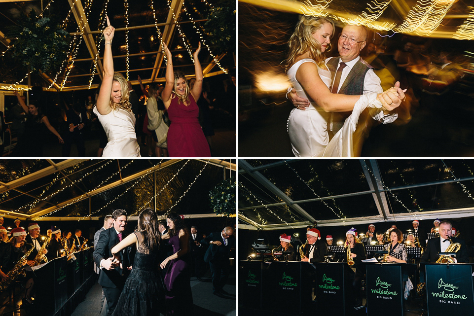 A Suzanne Neville gown for a 1940's Goodwood Vintage inspired winter wedding. Images by Eclection Photography.