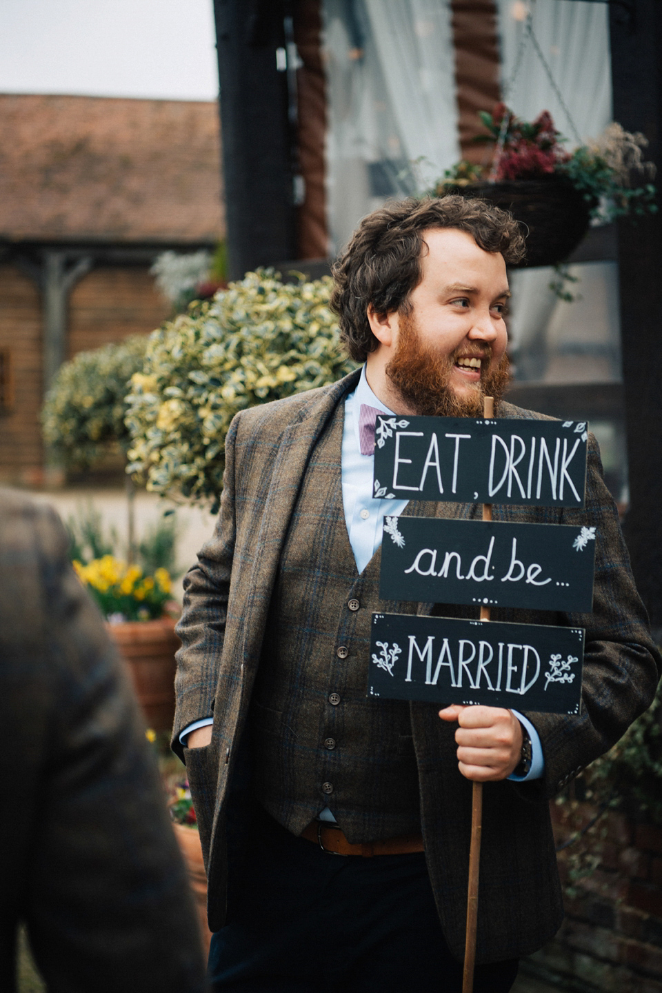 A rainy day, Spring barn wedding at Lillibrooke Manor. The bride wore Mori Lee. Photography by Ed Godden.