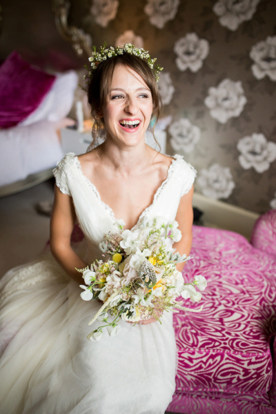 Lusan Mandongus Elegance and an Heirloom Veil for a Relaxed English Country Garden Wedding