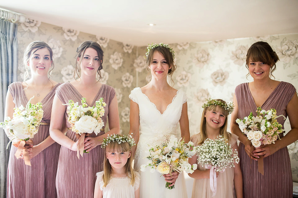 Sophie wears a Lusan Mandongus gown for her relaxed English country garden wedding. Images by Ayesha Photography.