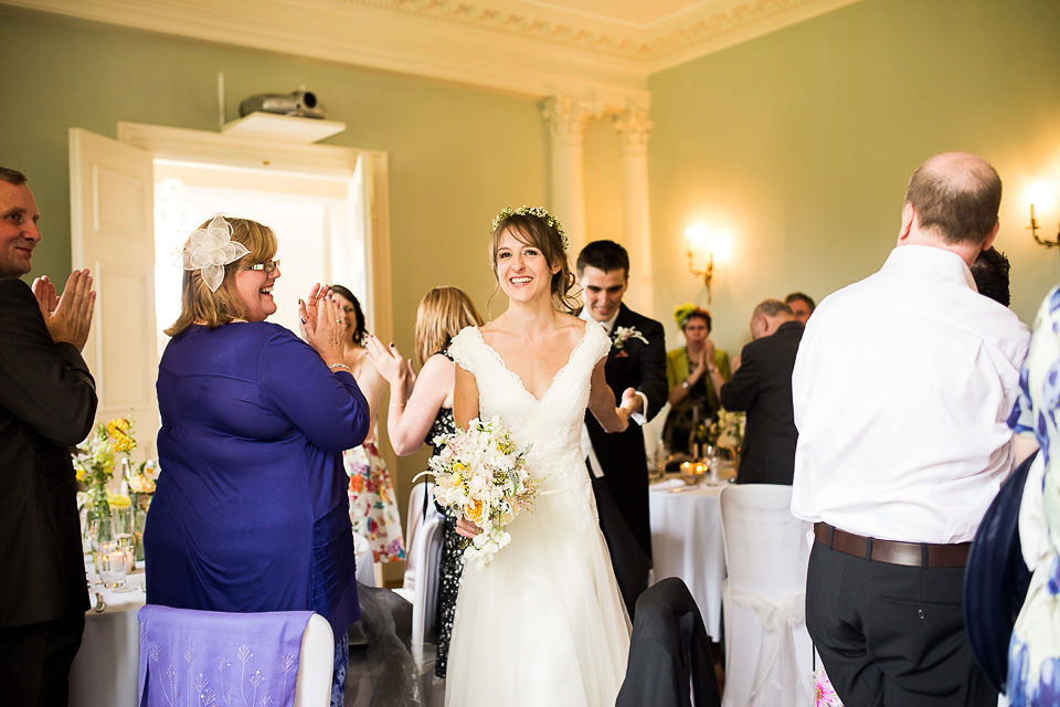 Sophie wears a Lusan Mandongus gown for her relaxed English country garden wedding. Images by Ayesha Photography.