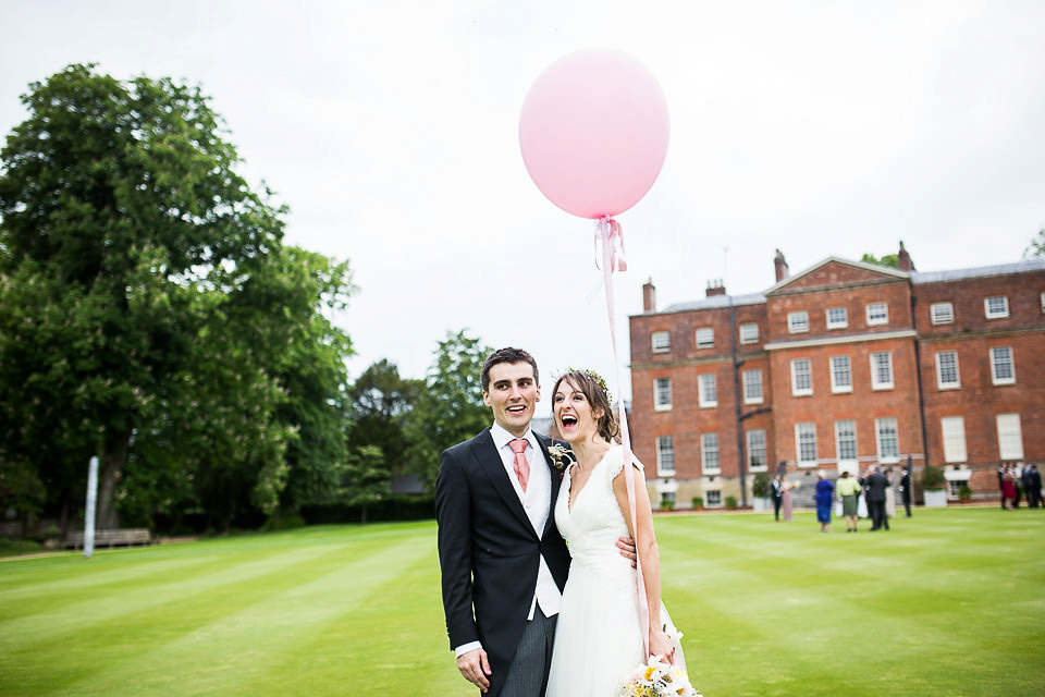Sophie wears a Lusan Mandongus gown for her relaxed English country garden wedding. Images by Ayesha Photography.
