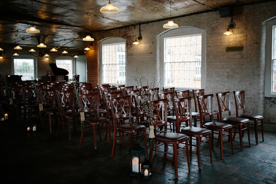 An industrial and geometric inspired wedding in Scotland. Photography by Caro Weiss.