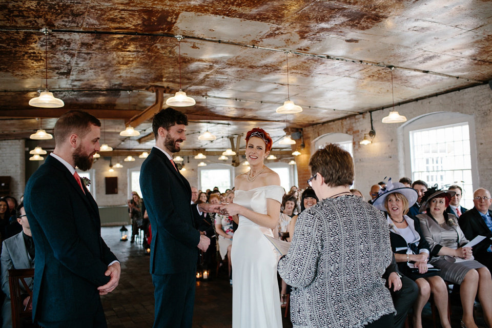 An industrial and geometric inspired wedding in Scotland. Photography by Caro Weiss.