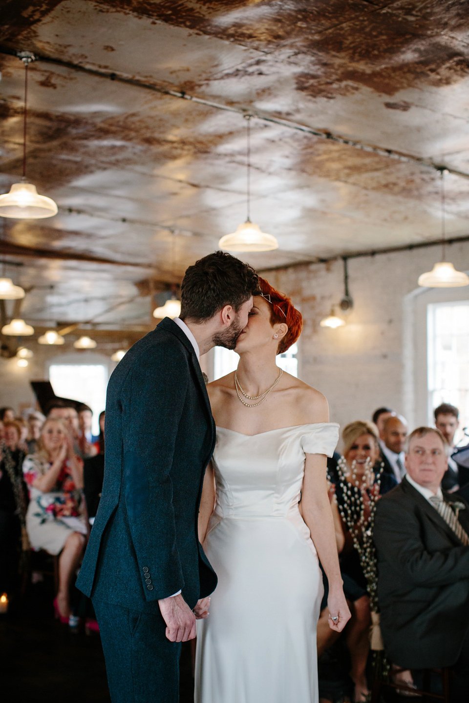 An industrial and geometric inspired wedding in Scotland. Photography by Caro Weiss.