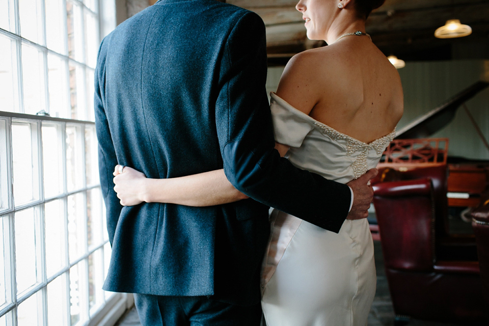 An industrial and geometric inspired wedding in Scotland. Photography by Caro Weiss.